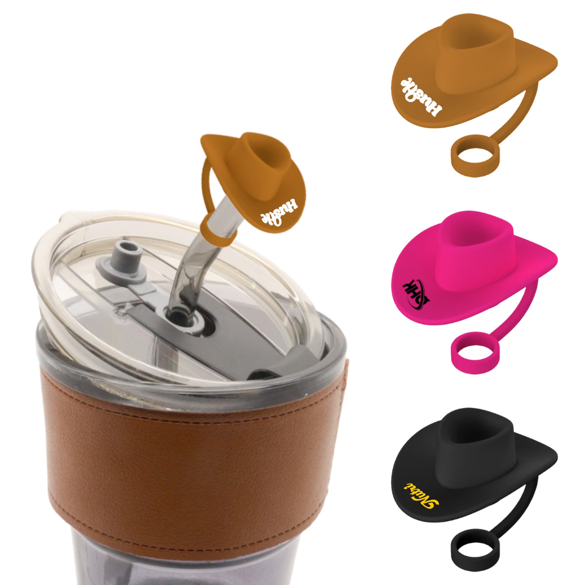 Cowboy Hat Silicone Straw Cover