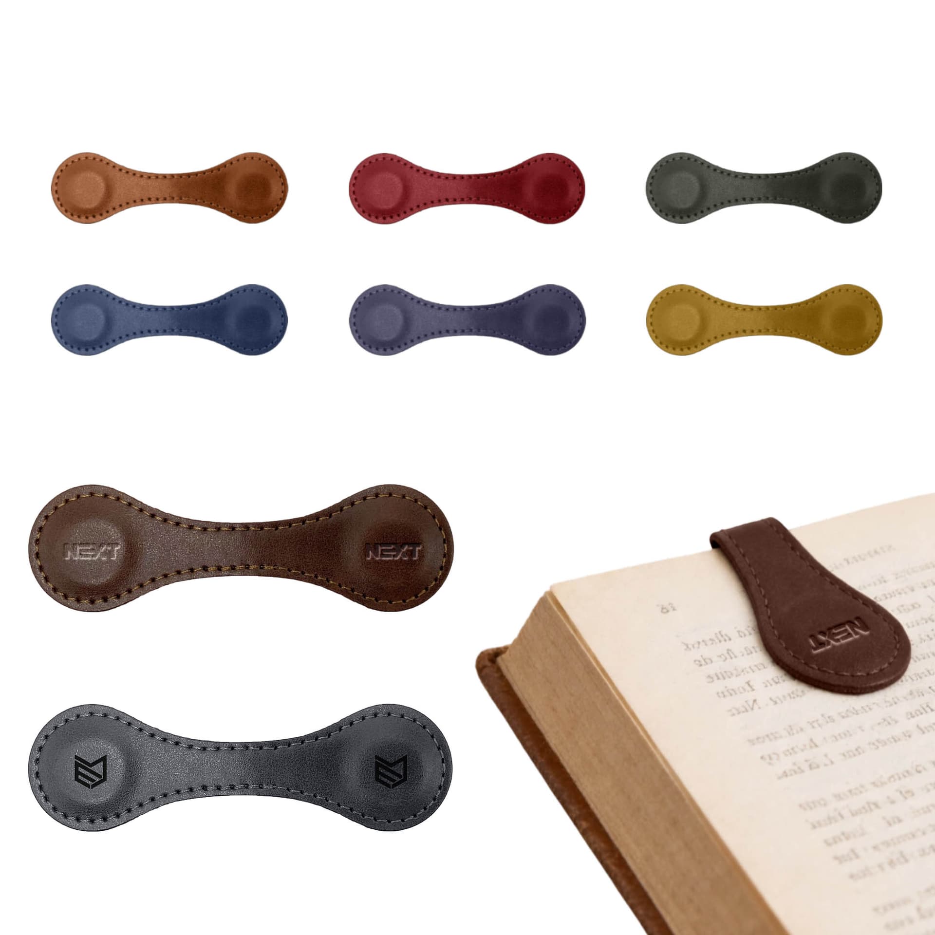 PU Leather Magnetic Bookmark