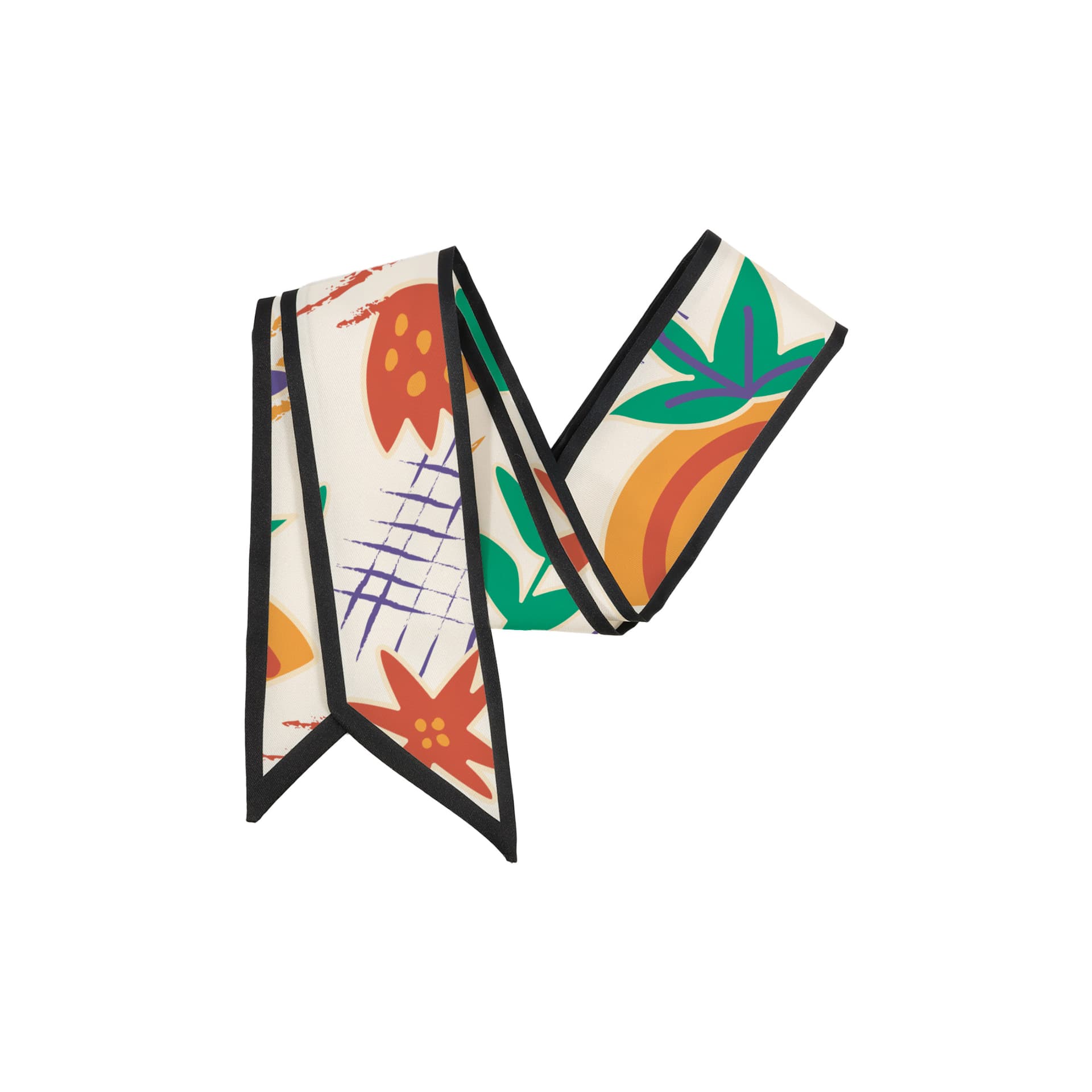 Twill Weave Narrow Scarf