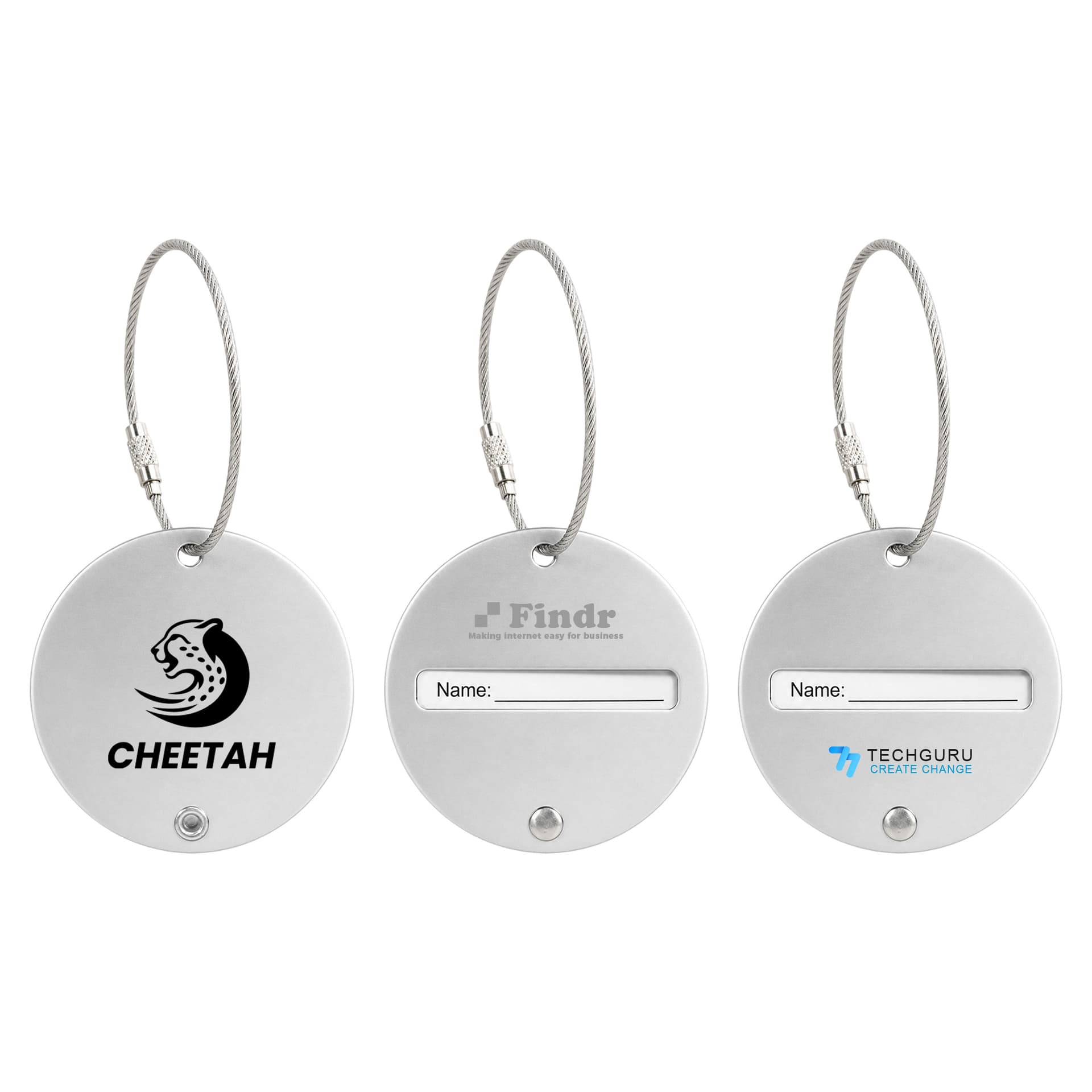 Round Wire Cable Luggage Tag
