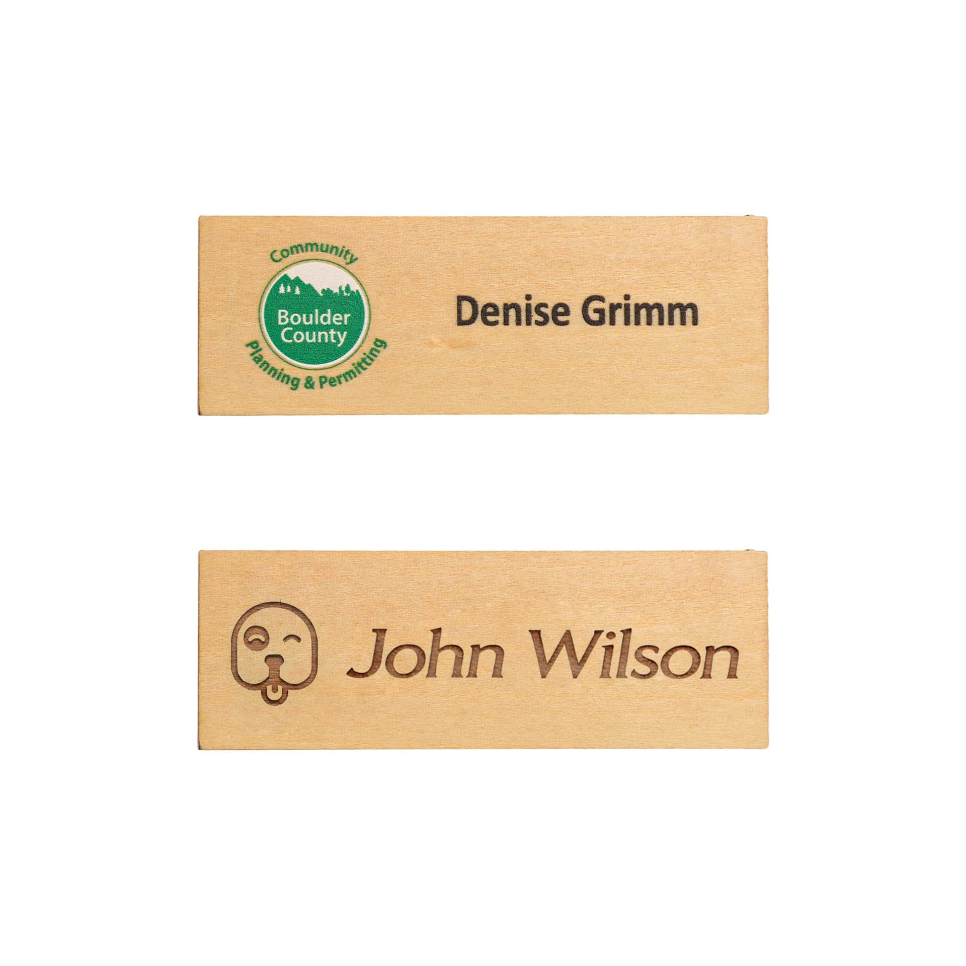 Wooden Name Badge