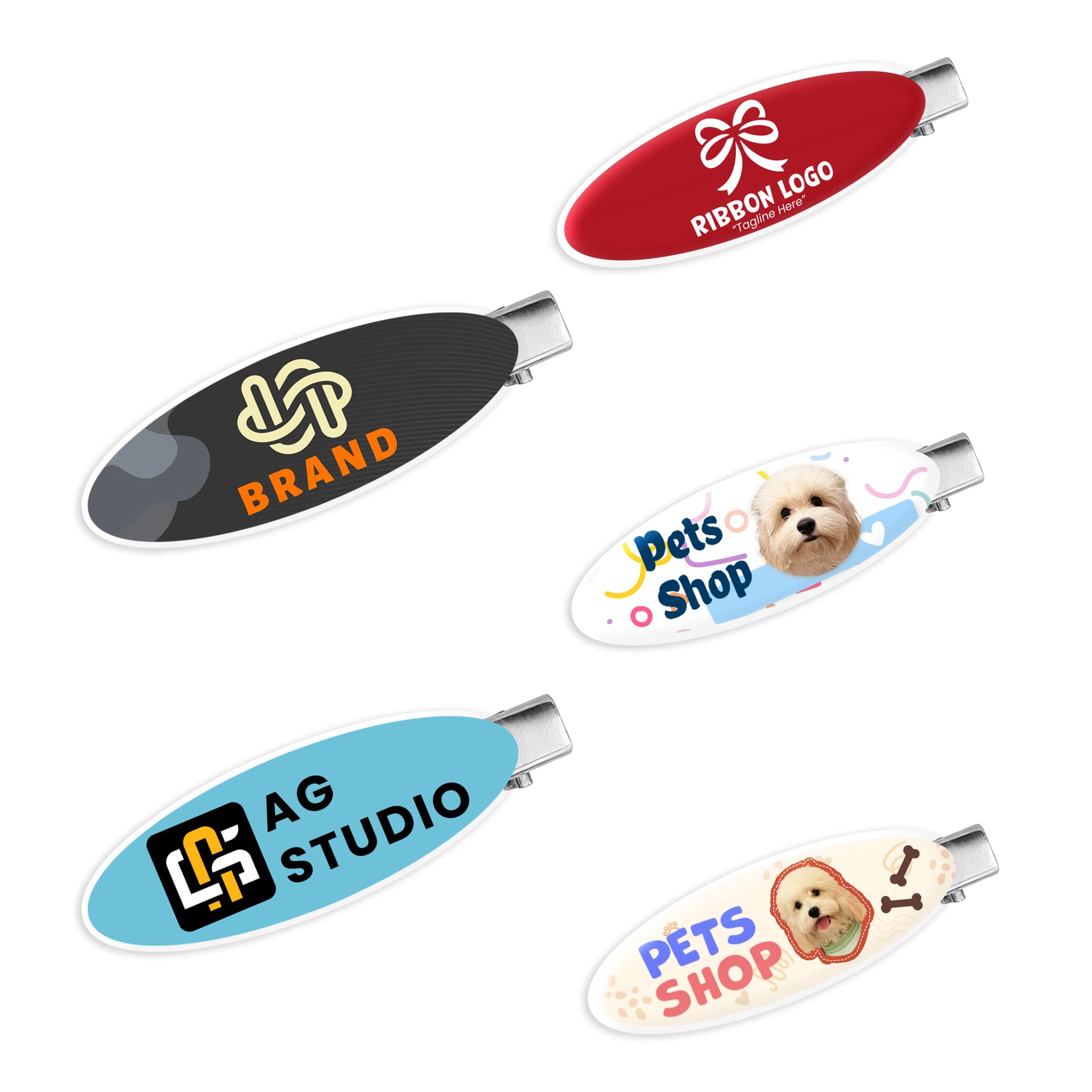 Oval Acrylic Hair Clip