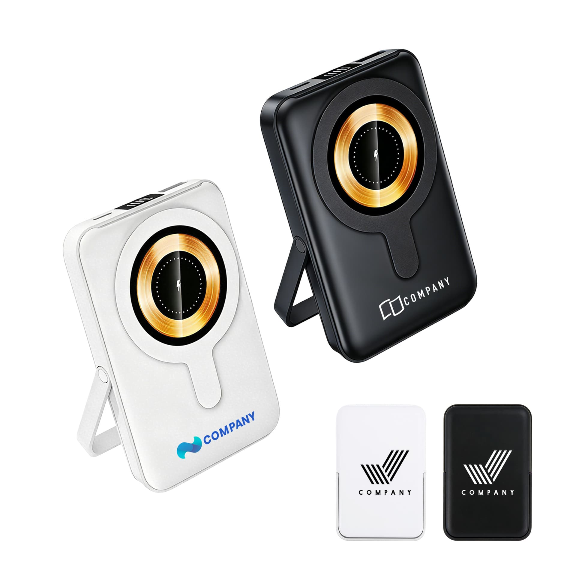10000mAh Magnetic Wireless Power Bank with Phone Stand