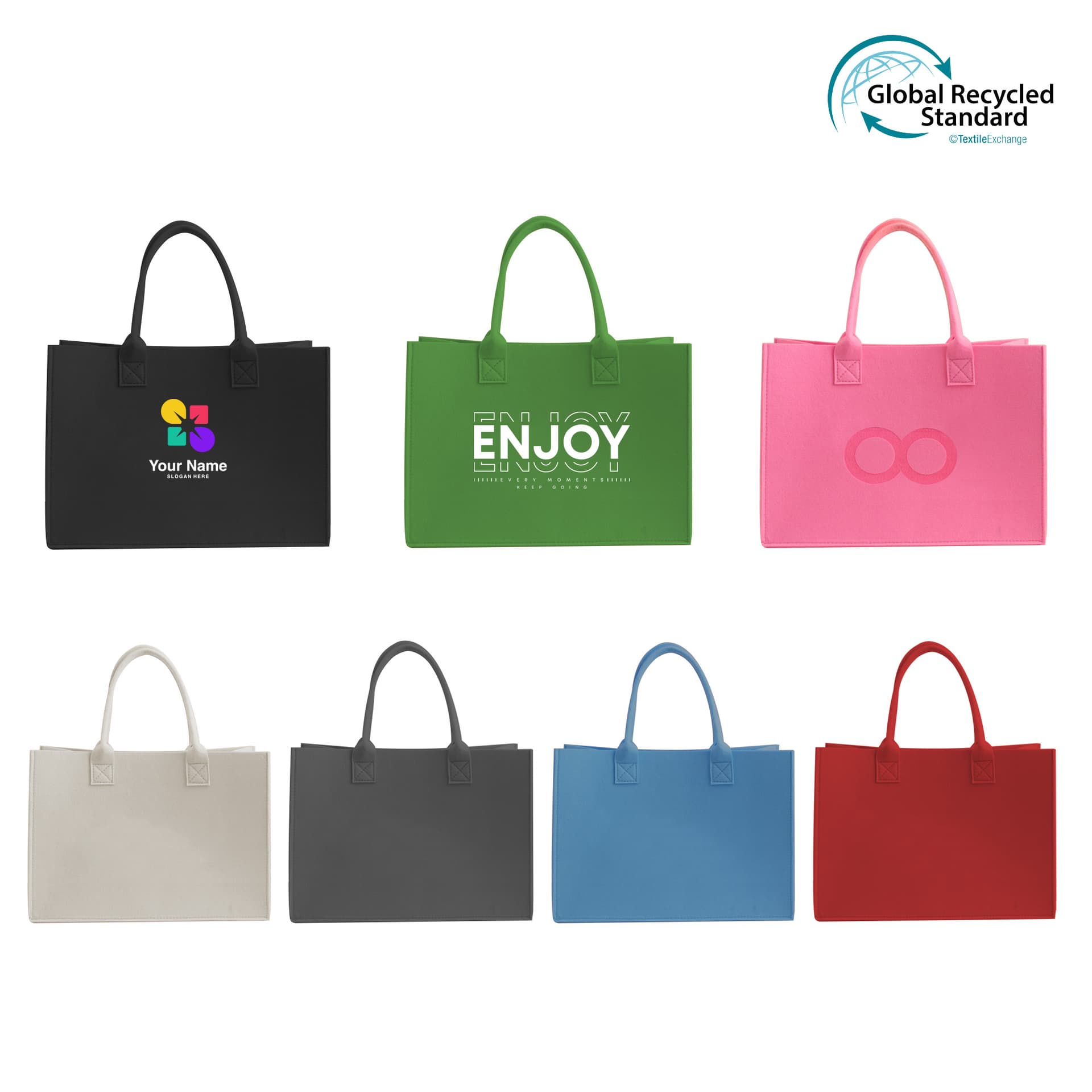 RPET Customizable Felt Tote Bag