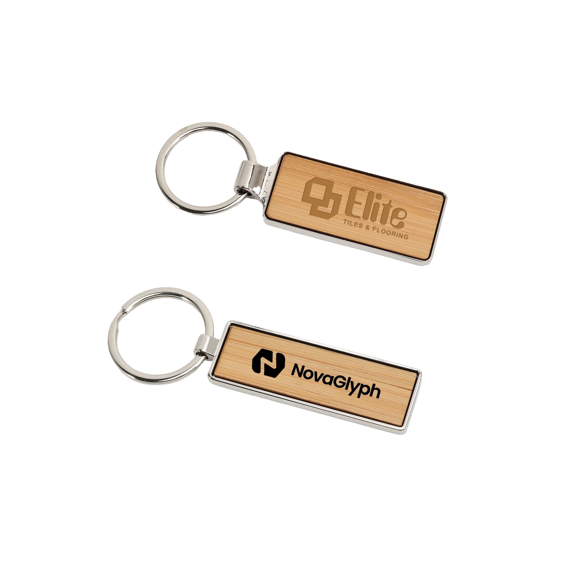 Rectangle Wooden Keyring