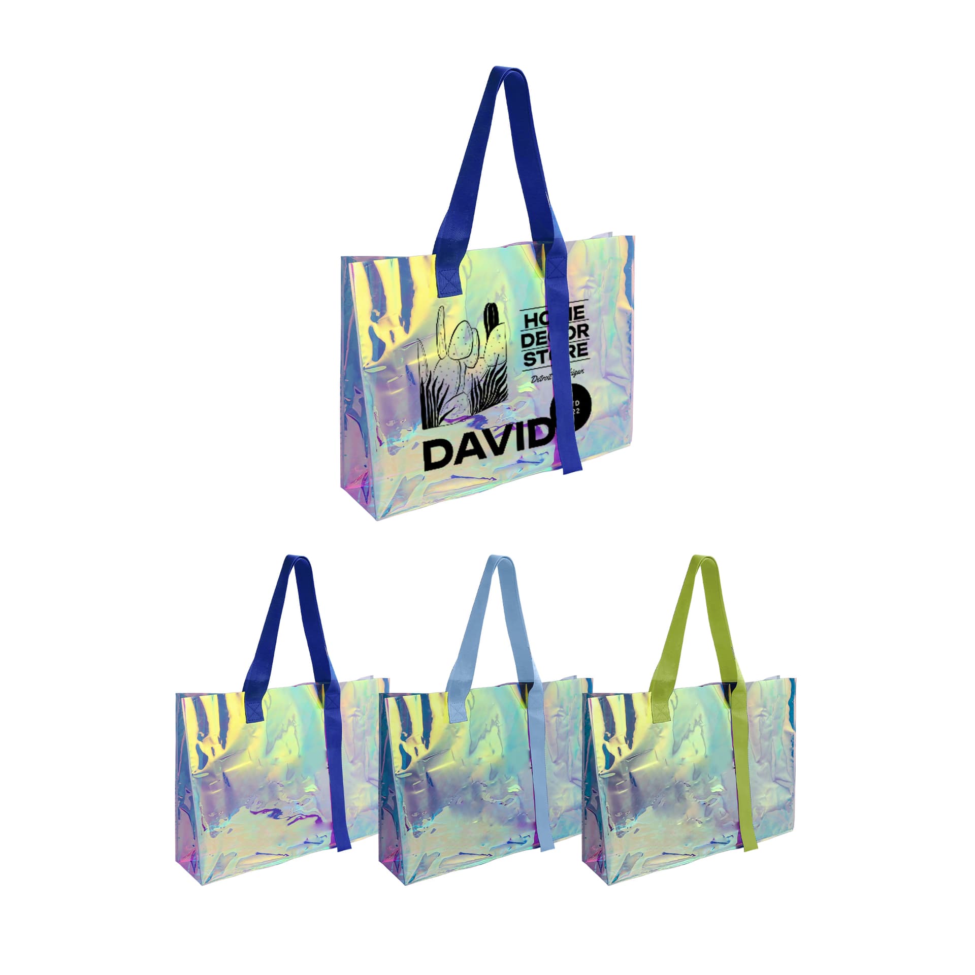 Colorful Transparent PVC Tote Bag