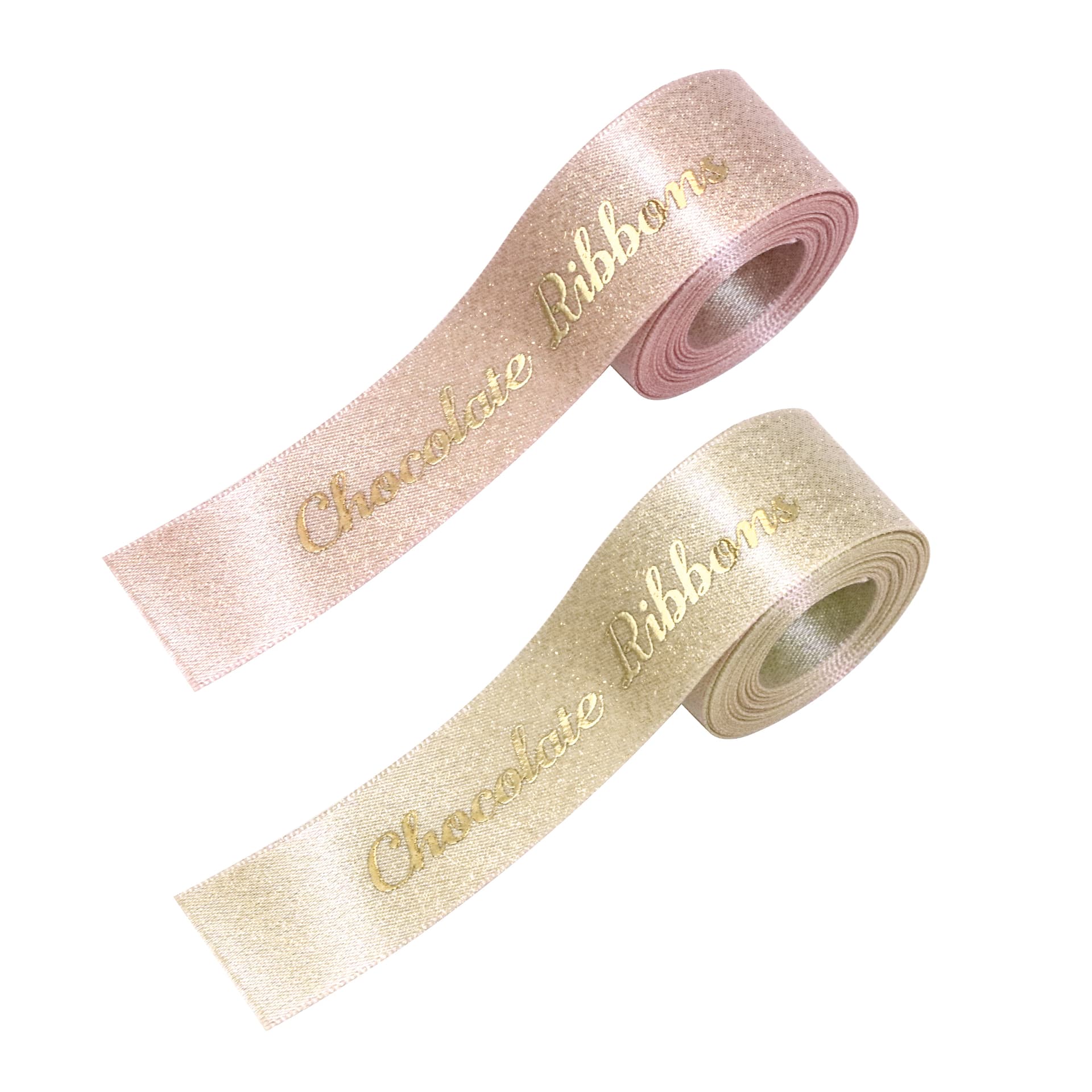 16mm Glitter Gold Purl Satin Ribbon