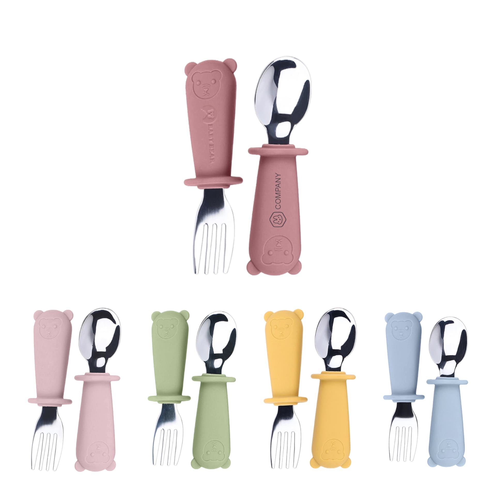 Silicone Stainless Steel Kids Cutlery
