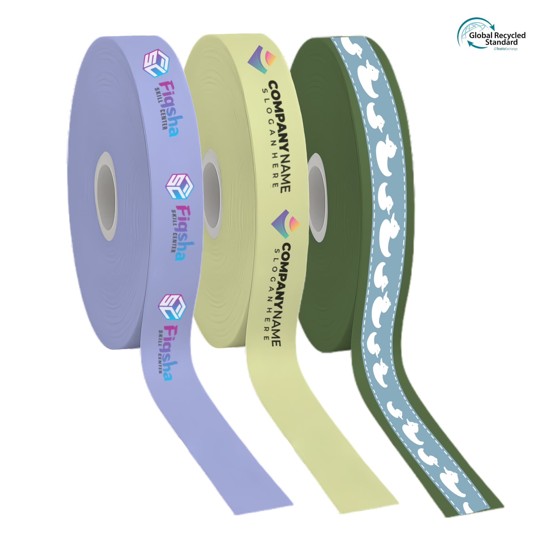 16mm RPET Full Colour Printed Satin Polyest Ribbon