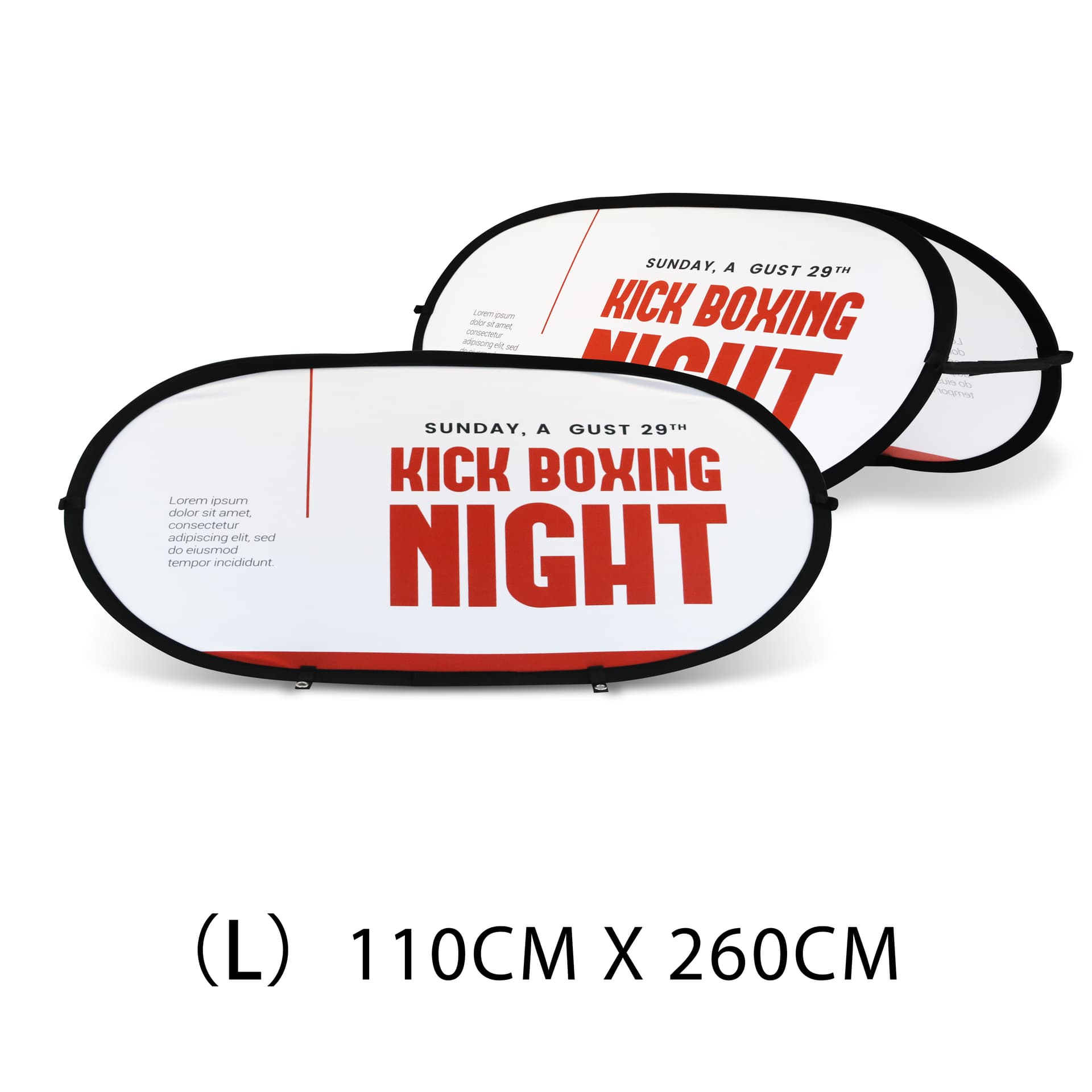 Oval Shaped Pop Up Banners (Large)