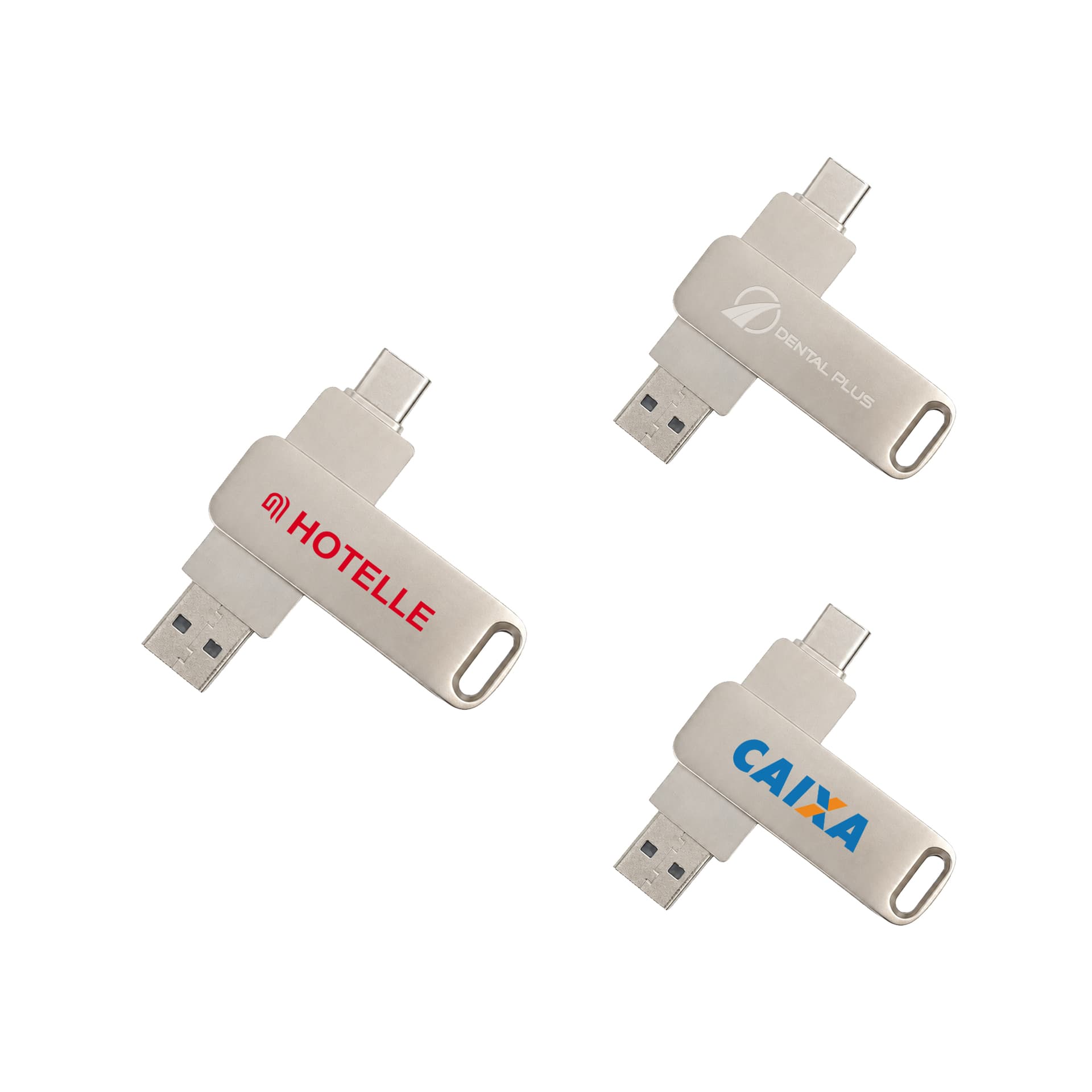 Double-end Swivel Type C Flash Drive