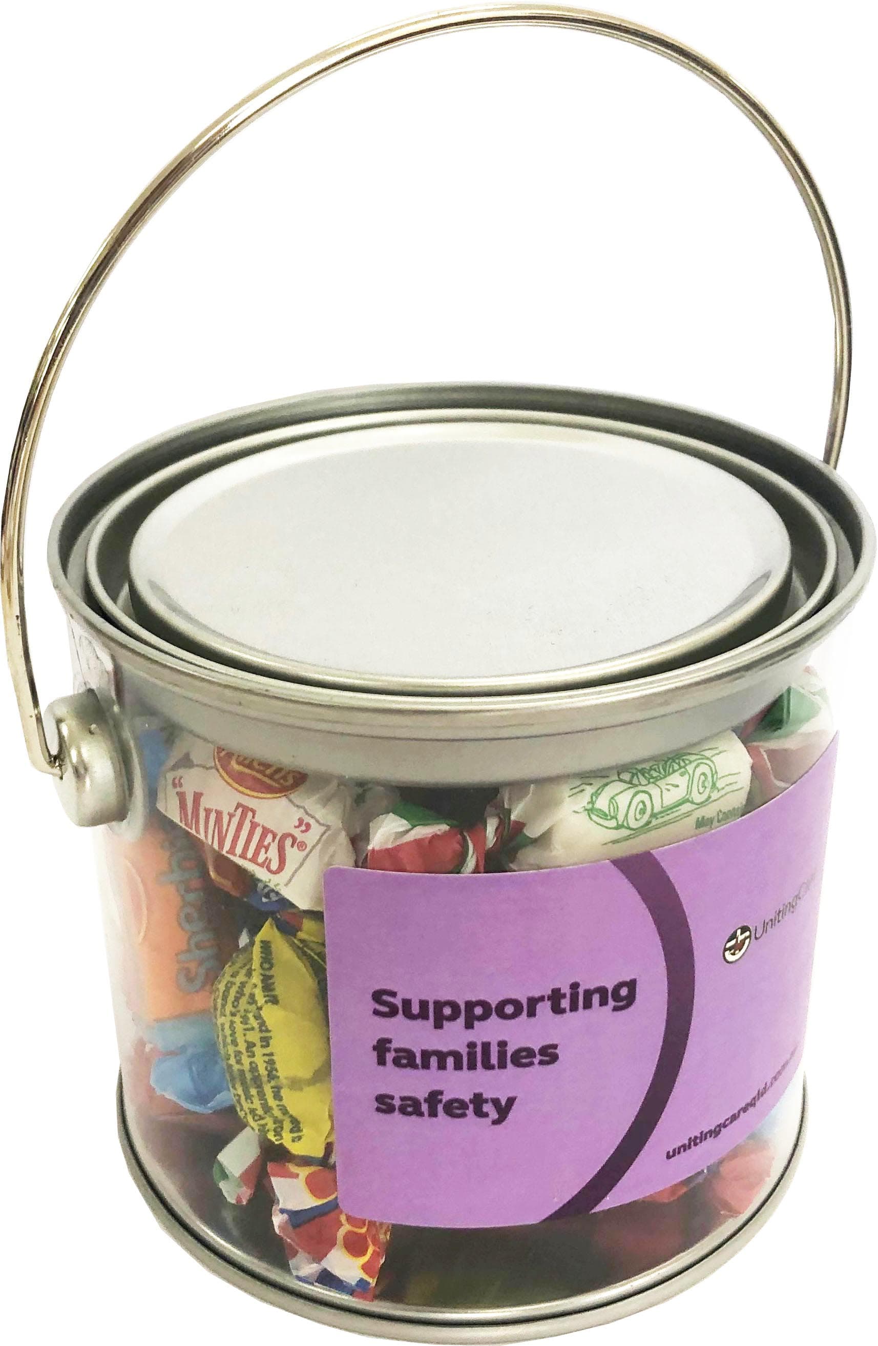 Medium PVC Bucket with Allen's Wrapped Lollies 250g