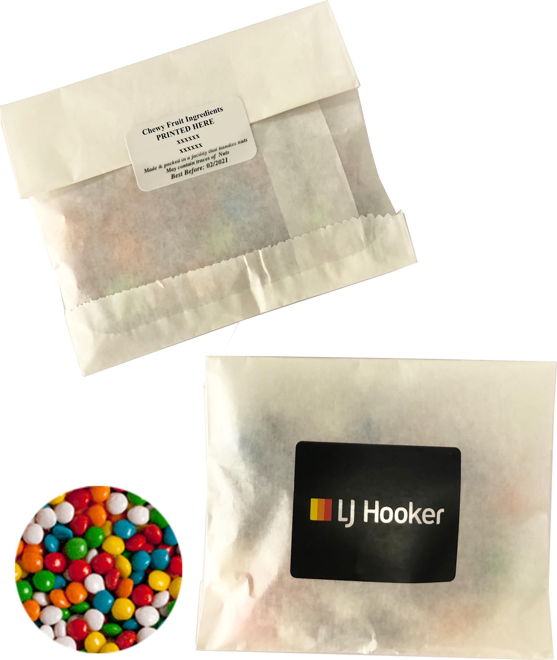 Kraft Paper Bag with Chewy Fruits 50g