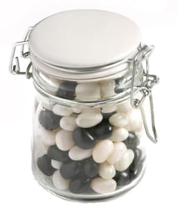 Glass Clip Lock Jar with Mini Jelly Beans 160g